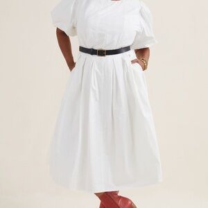 White Puff Sleeve Dress from Anthropologie